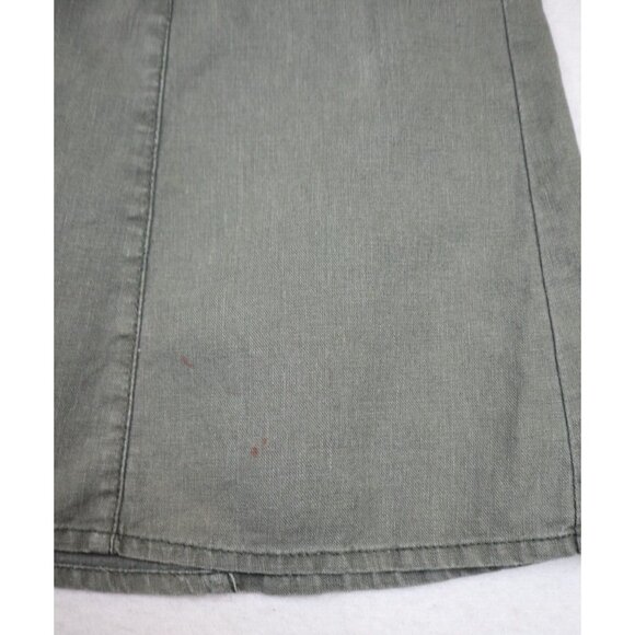 L.O.G.G H&M - WOMEN'S GREEN A-LINE LINEN BLEND KNEE LENGTH SKIRT SIZE 10 - FLAWS - Picture 5 of 11